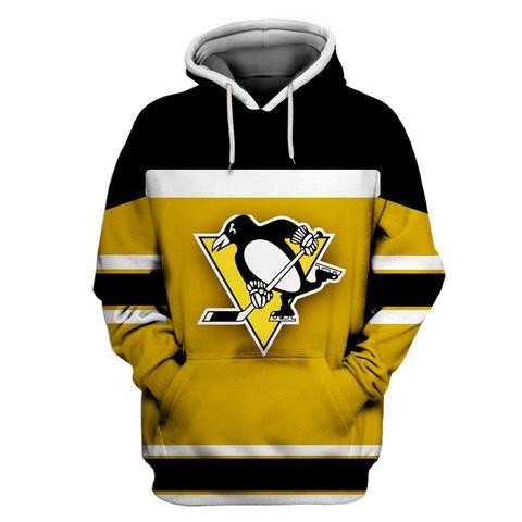 Penguins Yellow All Stitched Hooded Sweatshirt,We sell and wholesale Penguins Yellow All Stitched Hooded Sweatshirt on line form chian!